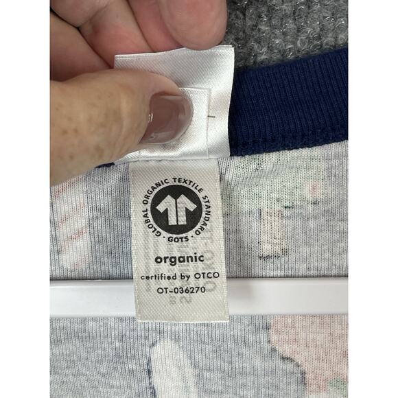 Hanna Anderson Top Women's XXL Blue Long Sleeve 100% Organic Cotton Christmas - Picture 4 of 11